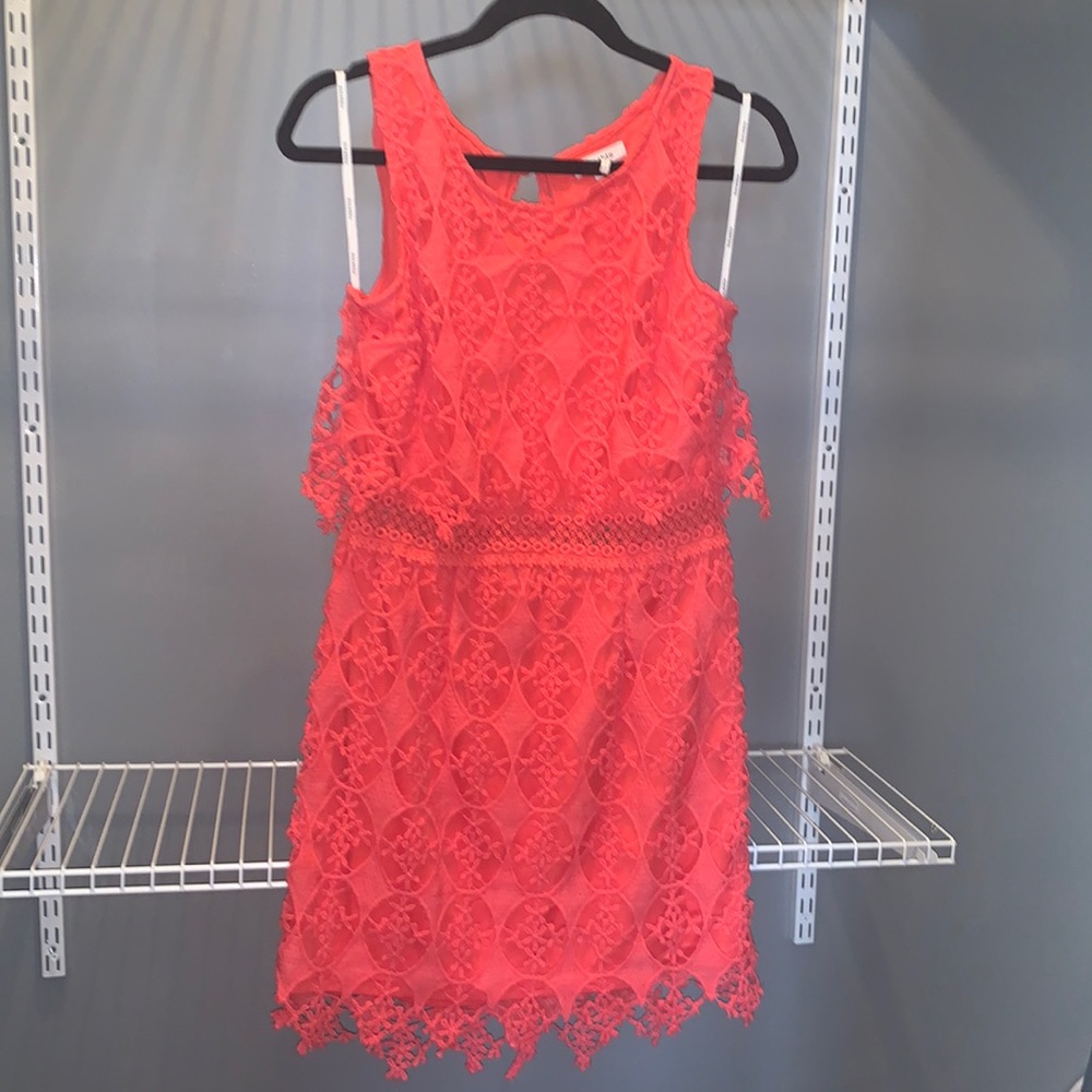 Soieblu Coral crochet mini dress